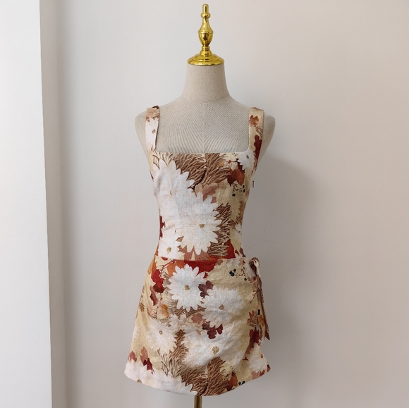 knee length dresses for ladies Jessamine Floral Mini Dress In Black – Elliatt main image 1